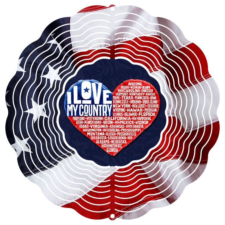 East Urban Home Weather Resistant Metal Patriotic Rotator Wayfair